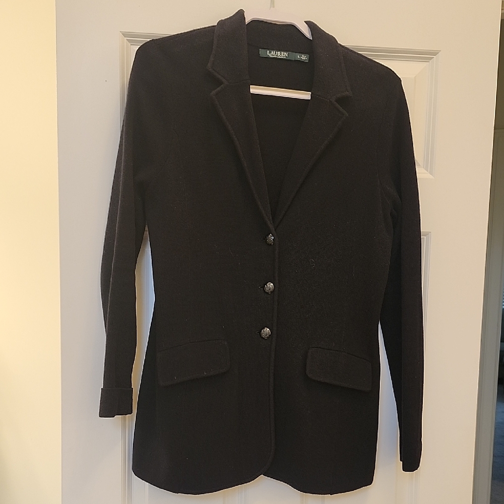 Ralph Lauren Women's Knit Black Blazer